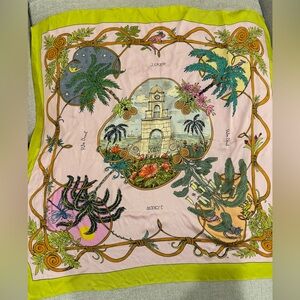 J. Crew Passport Palm Beach Oversized Silk Scarf